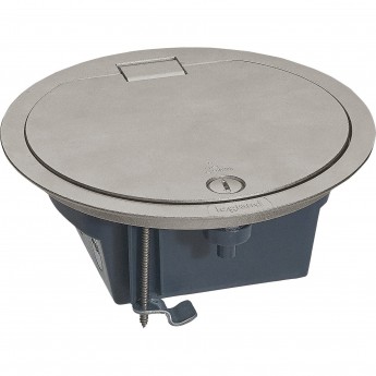 Напольная коробка круглая LEGRAND IP 66 c откидной крышкой 4 модуля нержавеющая сталь Напольная коробка круглая LEGRAND IP 66 c откидной крышкой 4 модуля нержавеющая сталь