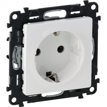 Силовая розетка LEGRAND Valena LIFE 2К+З 16А 250В с защитными шторками безвинтовые зажимы с лицевой панелью белый Силовая розетка LEGRAND Valena LIFE 2К+З 16А 250В с защитными шторками безвинтовые зажимы с лицевой панелью белый