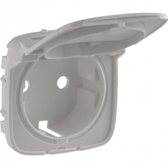 Лицевая панель LEGRAND Valena ALLURE для розетки 2К+З с крышкой алюминий Лицевая панель LEGRAND Valena ALLURE для розетки 2К+З с крышкой алюминий