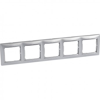 Рамка LEGRAND Valena 5 постов алюминий/серебряный штрих Рамка LEGRAND Valena 5 постов алюминий/серебряный штрих