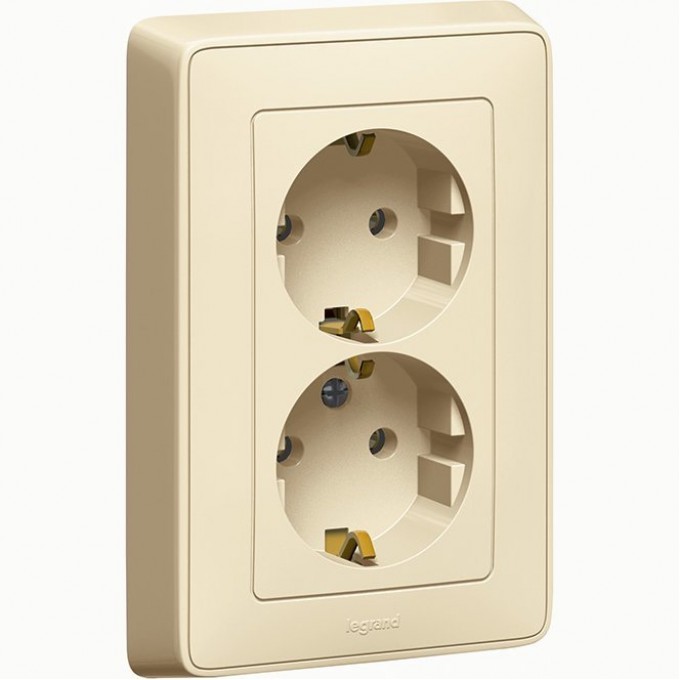 Розетка LEGRAND Cariva 2х2К+3 немецкий стандарт 16 А 250 В слоновая кость 773727 Розетка LEGRAND Cariva 2х2К+3 немецкий стандарт 16 А 250 В слоновая кость 773727