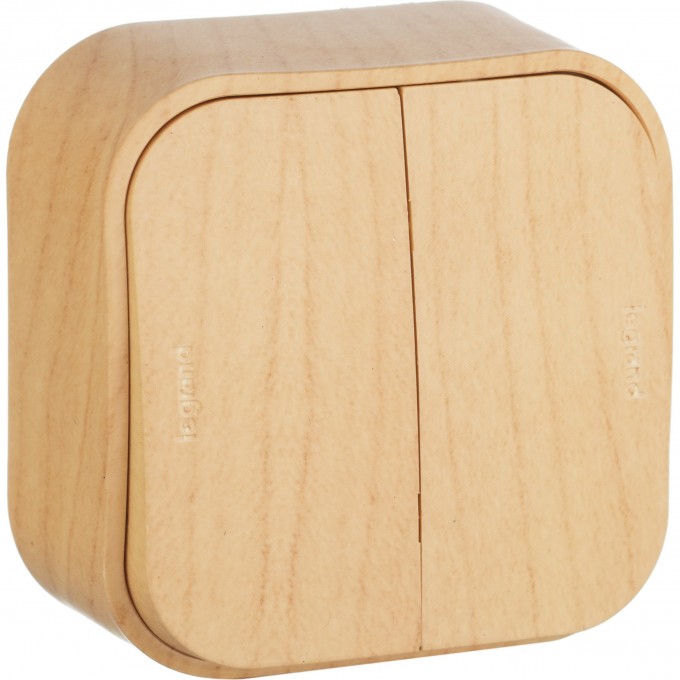 Выключатель LEGRAND двухклавишный 10 A 250 B Quteo IP 20 Дерево 782262 Выключатель LEGRAND двухклавишный 10 A 250 B Quteo IP 20 Дерево 782262
