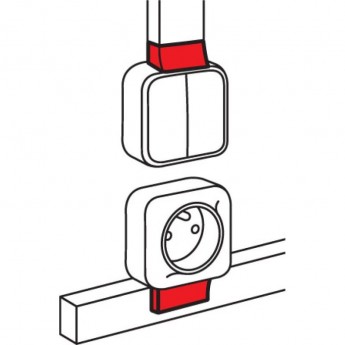 Адаптер LEGRAND Quteo для монтажа серии для мини-каналов Metra 20x12 белый Адаптер LEGRAND Quteo для монтажа серии для мини-каналов Metra 20x12 белый